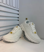 Virion Chunky Sneakers met Bee Details – Wit/Goud