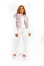 Serion Bodywarmer Leopard Bloemenprint Dames Gewatteerd Met Rits