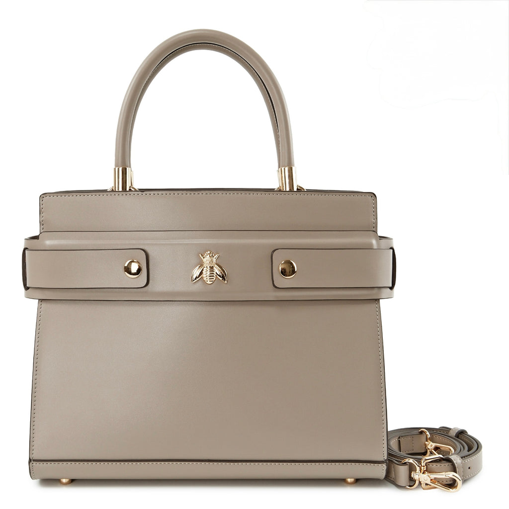 Ghitana Luxe Handtas van Vegan Leer – Taupe