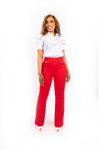 Ravine Pantalon Dames High Waist flair met Stretch