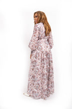 Silara Leopard Flower Print Maxi Jurk