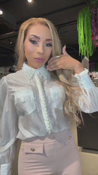 Ravine Pantalon Dames High Waist flair met Stretch