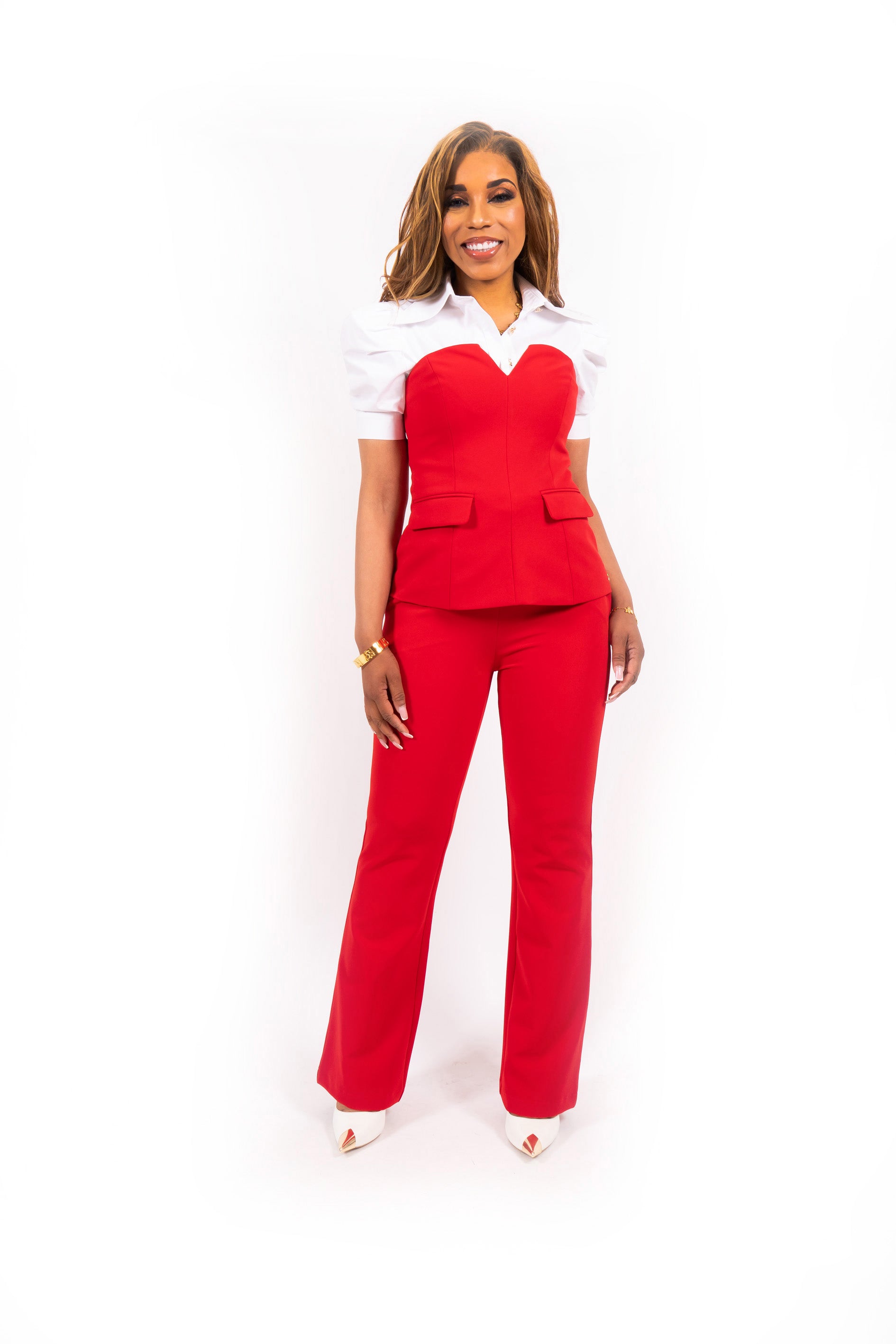 Ilyne Strapless Corset Top Rood Dames